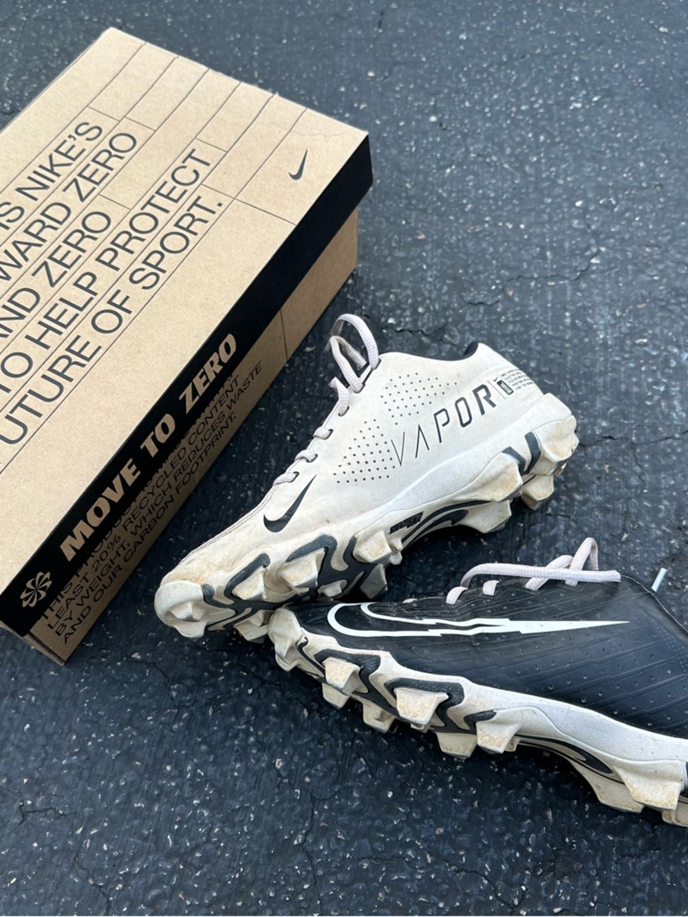 Nike Vapor Football Cleats - White & Black